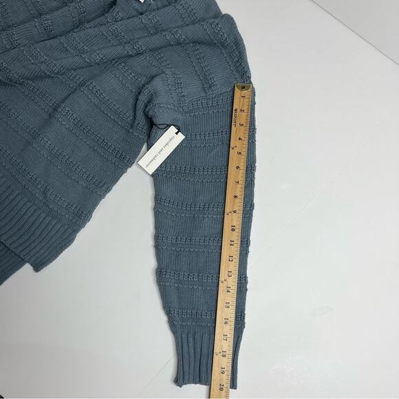 Cupcake And Cashmere Chunky Cable Knit High Low Sweater Oversized Size X Large - Picture 4 of 8